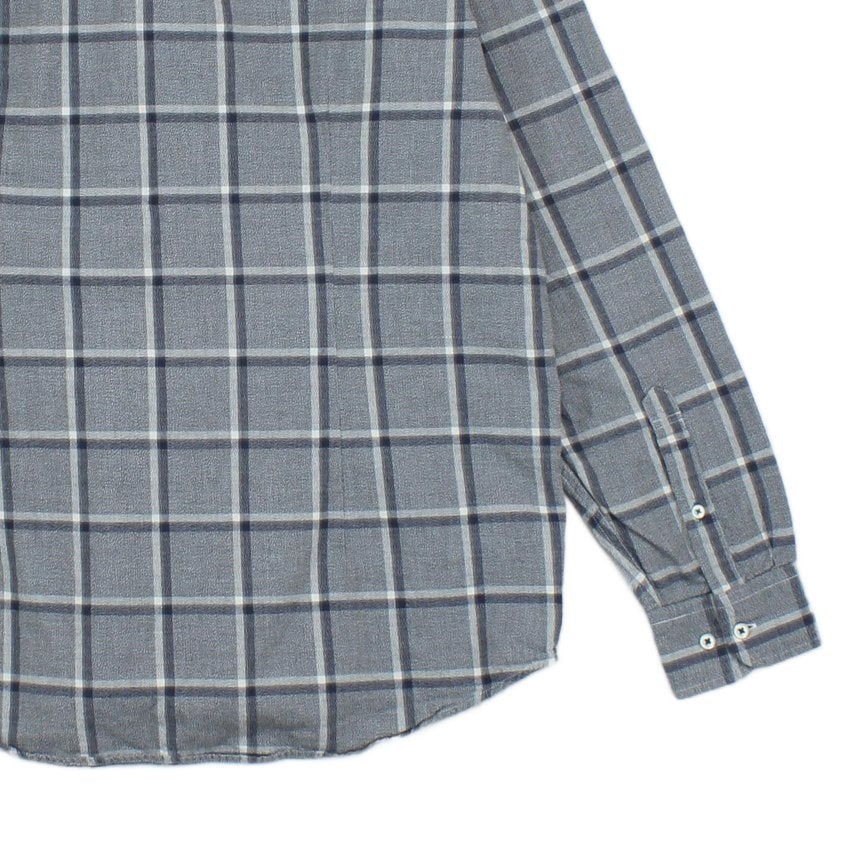 Mens Plaid Shirt Long Sleeve Slim Fit