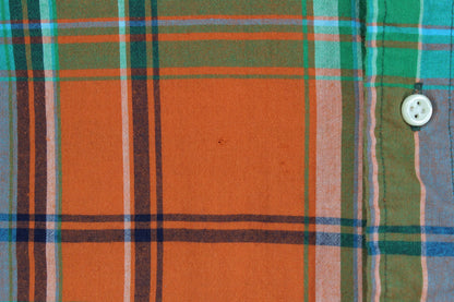 Mens Plaid Shirt Classic Fit  Short Sleeve