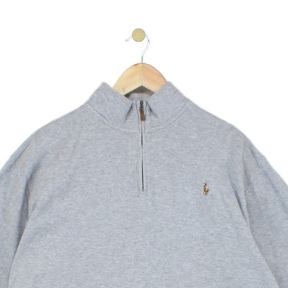 Mens 1/4 Zip Sweatshirt Long Sleeve Estate Rib