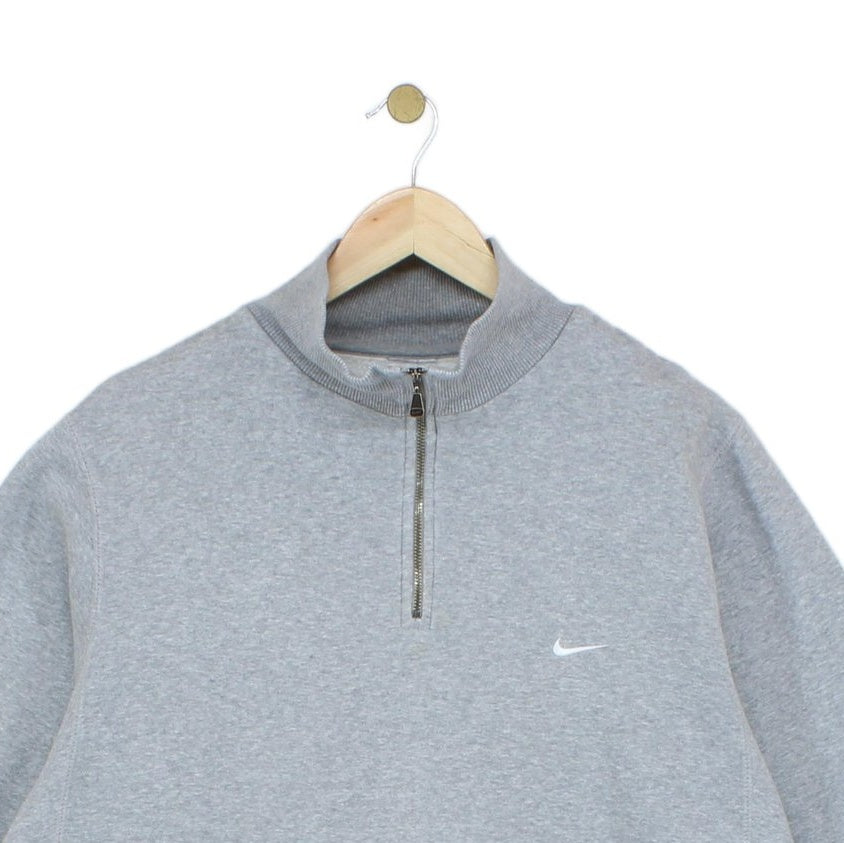 Mens 1/4 Zip Sweatshirt Logo Embroidered