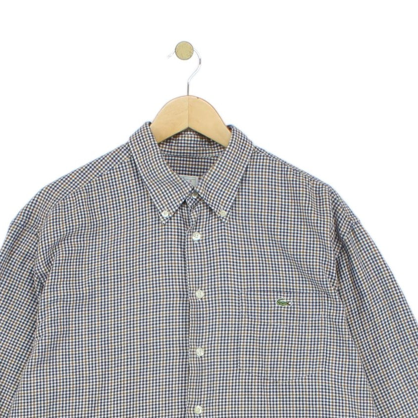 Mens Check Shirt Button Up Long Sleeve
