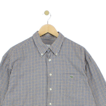 Mens Check Shirt Button Up Long Sleeve