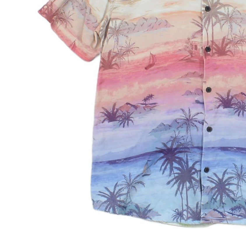Mens Viscose Shirt Hawaiian Tropical Short Sleeve