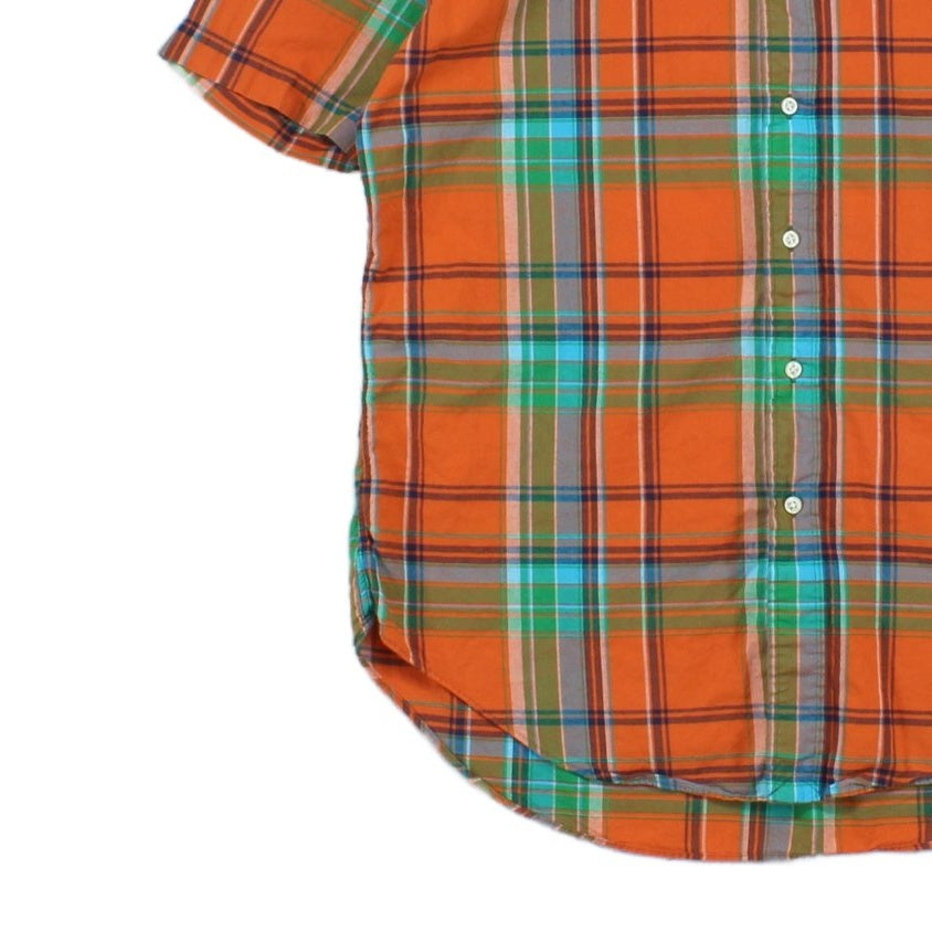 Mens Plaid Shirt Classic Fit  Short Sleeve