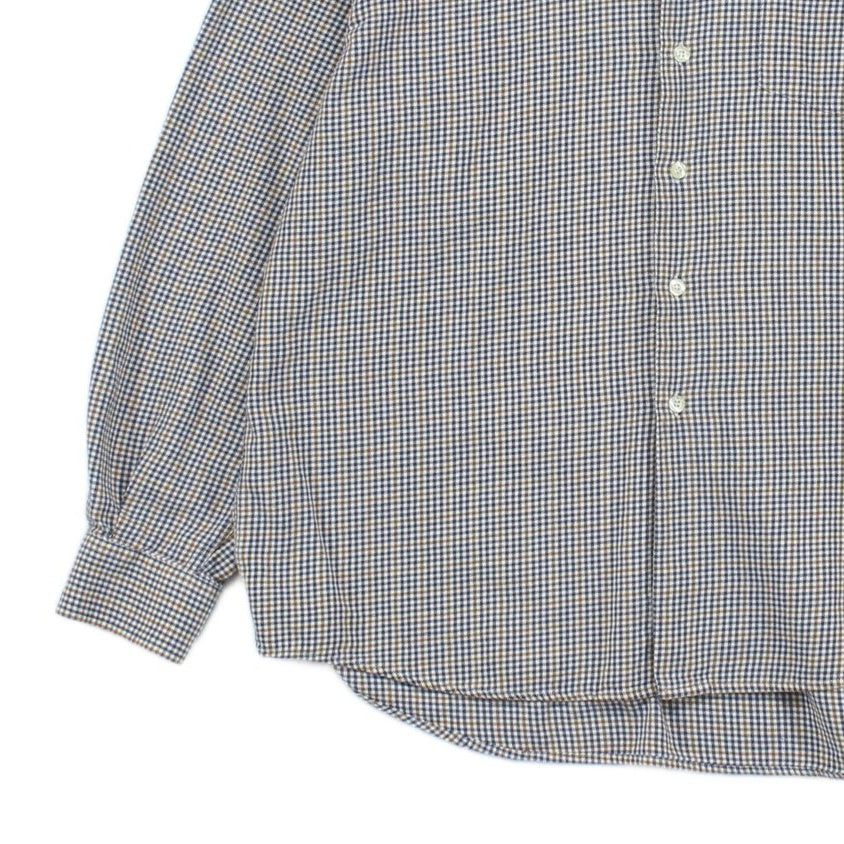 Mens Check Shirt Button Up Long Sleeve