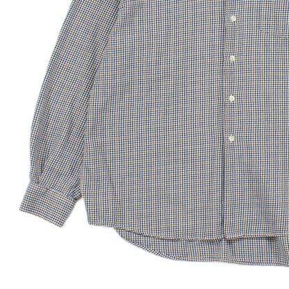 Mens Check Shirt Button Up Long Sleeve