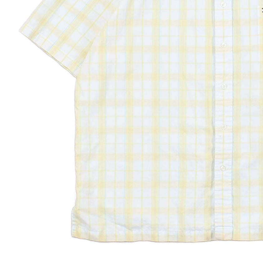 Mens Shirt Short Sleeve Check Button Up