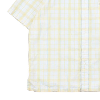 Mens Shirt Short Sleeve Check Button Up