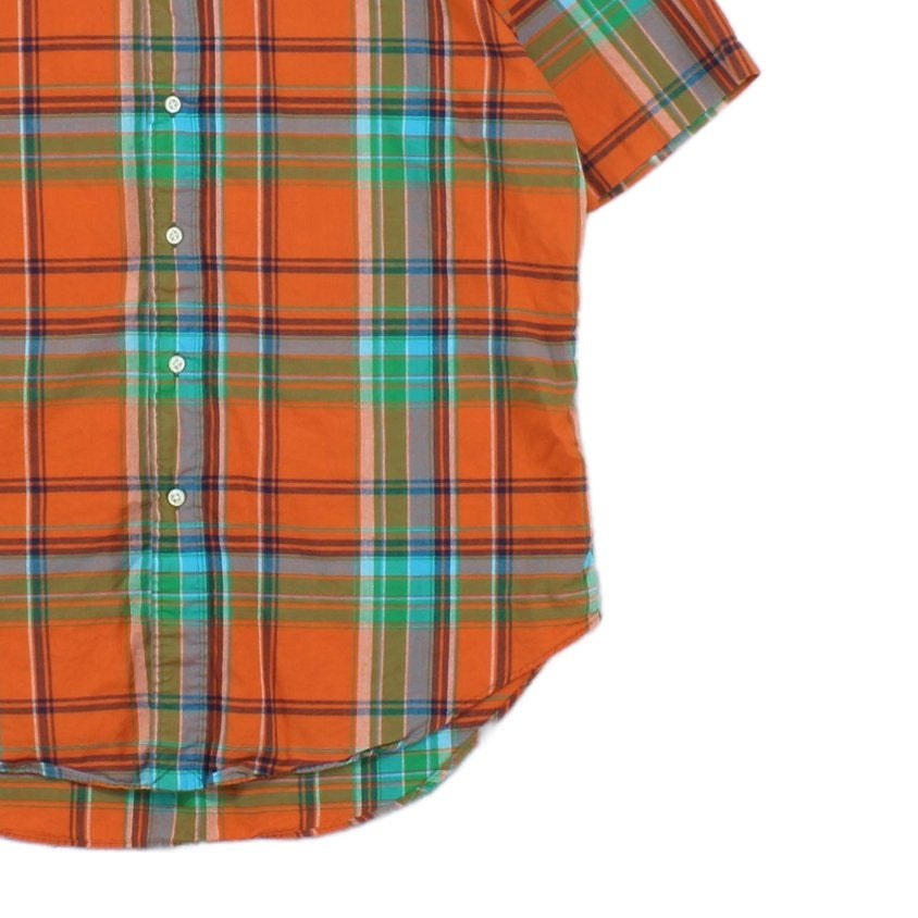 Mens Plaid Shirt Classic Fit  Short Sleeve