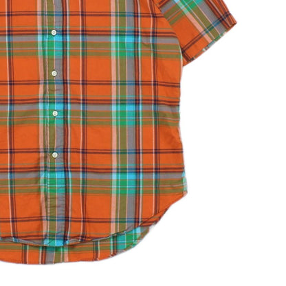 Mens Plaid Shirt Classic Fit  Short Sleeve