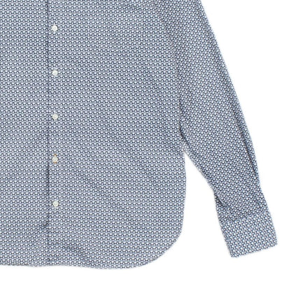 Mens Patterned Shirt Slim Fit Long Sleeve