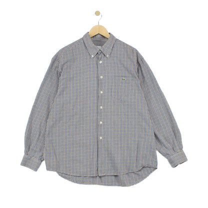 Mens Check Shirt Button Up Long Sleeve
