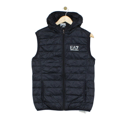 Mens Down Bodywarmer Hooded Quilted Lightweight
