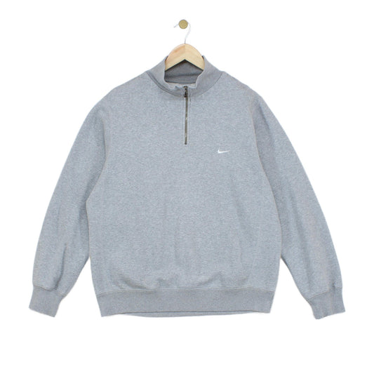 Mens 1/4 Zip Sweatshirt Logo Embroidered