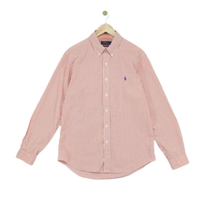 Mens Striped Shirt Slim Fit Long Sleeve