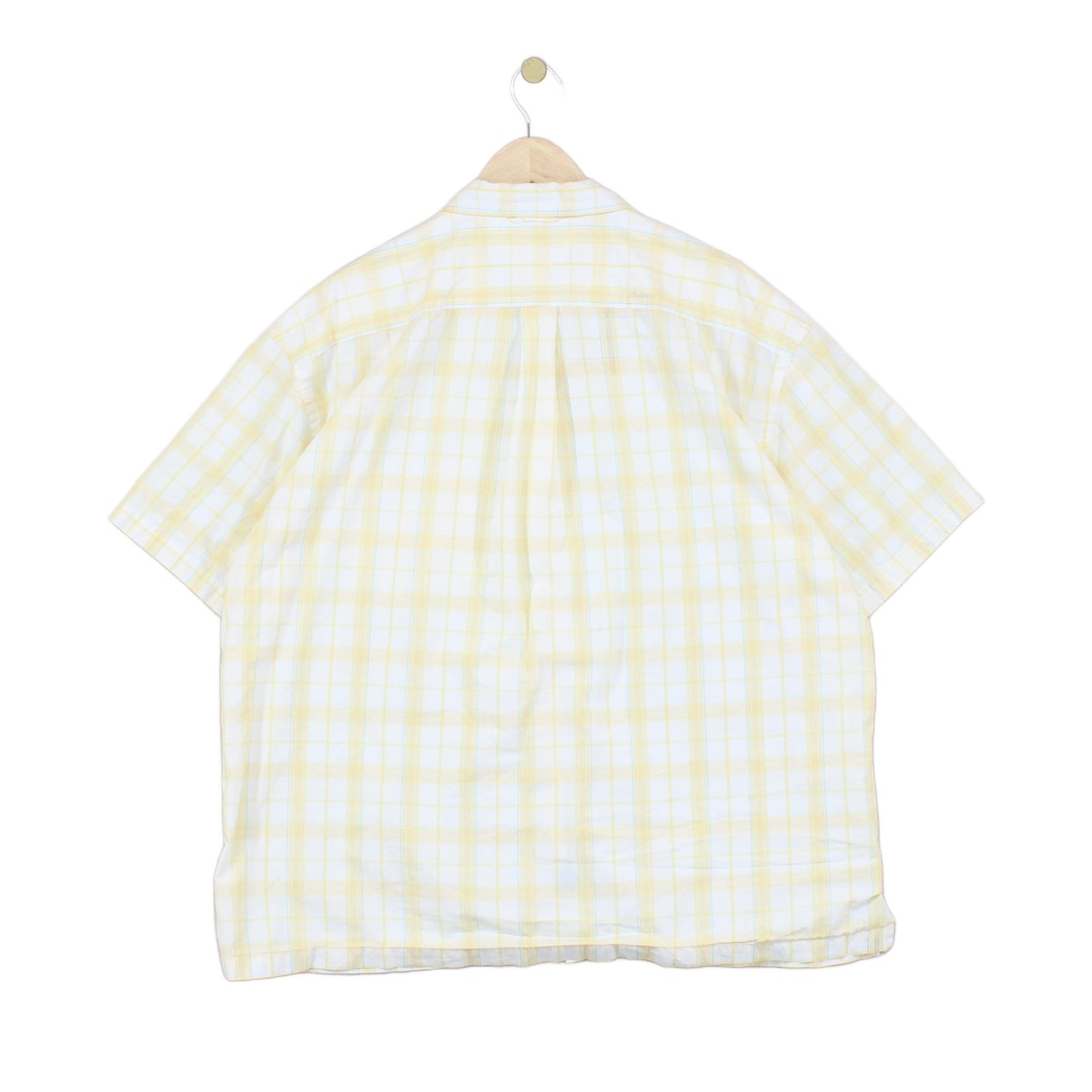 Mens Shirt Short Sleeve Check Button Up