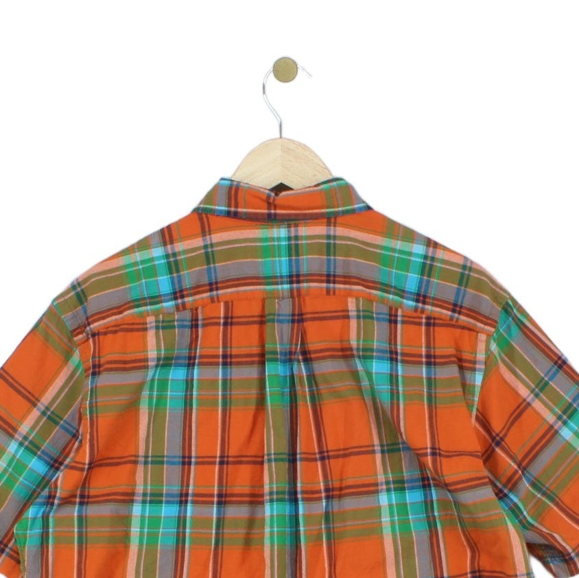Mens Plaid Shirt Classic Fit  Short Sleeve