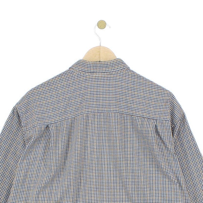 Mens Check Shirt Button Up Long Sleeve