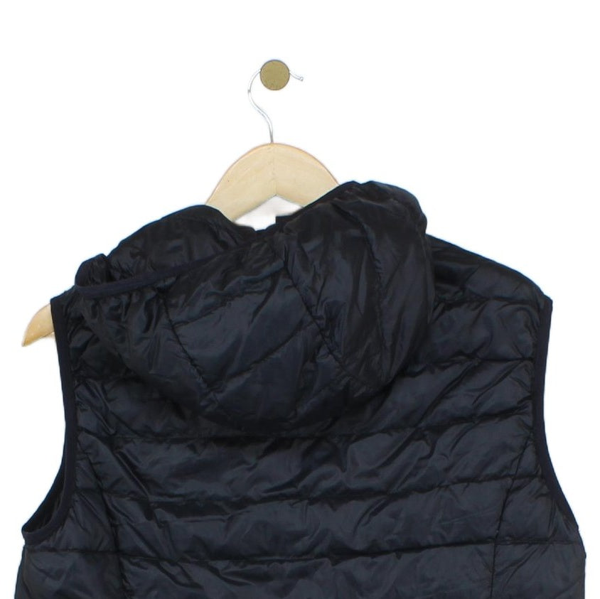 Mens Down Bodywarmer Hooded Quilted Lightweight