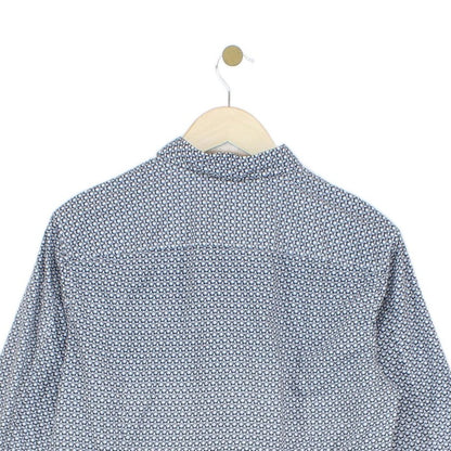 Mens Patterned Shirt Slim Fit Long Sleeve