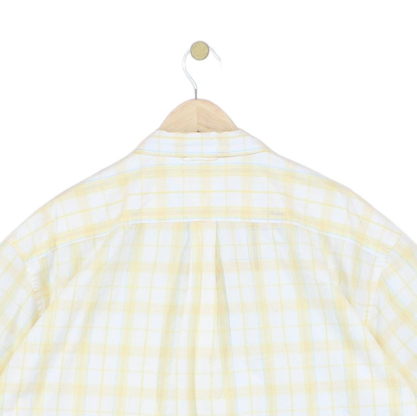 Mens Shirt Short Sleeve Check Button Up