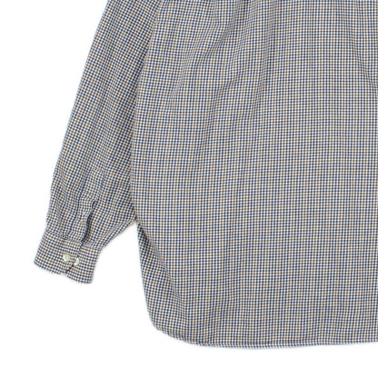 Mens Check Shirt Button Up Long Sleeve