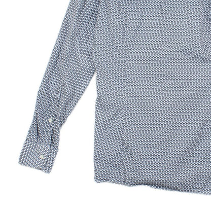 Mens Patterned Shirt Slim Fit Long Sleeve