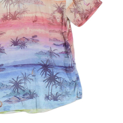 Mens Viscose Shirt Hawaiian Tropical Short Sleeve