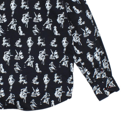 Mens Pinup Girls Shirt Printed Long Sleeve