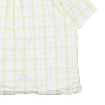 Mens Shirt Short Sleeve Check Button Up