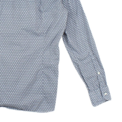 Mens Patterned Shirt Slim Fit Long Sleeve