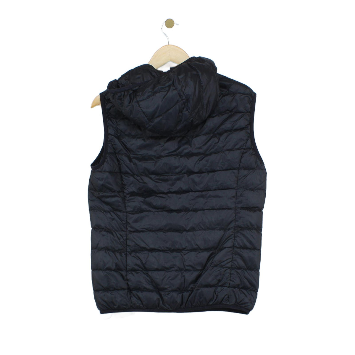 Mens Down Bodywarmer Hooded Quilted Lightweight