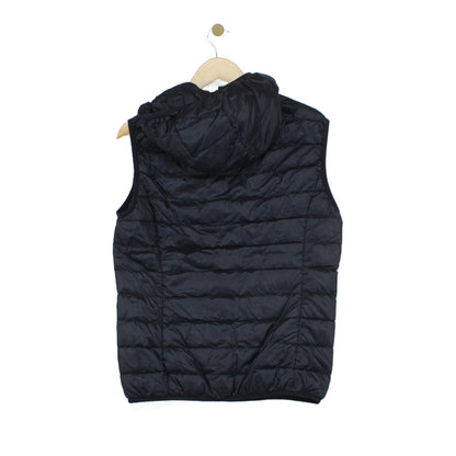 Mens Down Bodywarmer Hooded Quilted Lightweight
