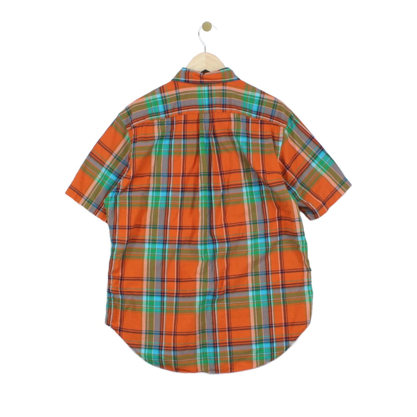 Mens Plaid Shirt Classic Fit  Short Sleeve
