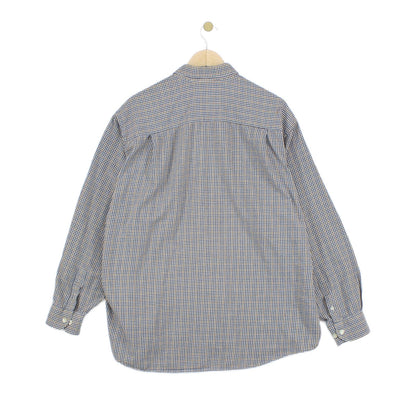 Mens Check Shirt Button Up Long Sleeve
