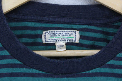 Mens Striped T-Shirt  Casual Short Sleeve Crew Neck