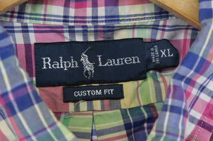 Mens Check Shirt Short Sleeve Custom Fit