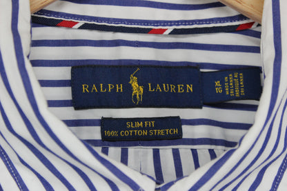Mens Striped Shirt Slim Fit Long Sleeve