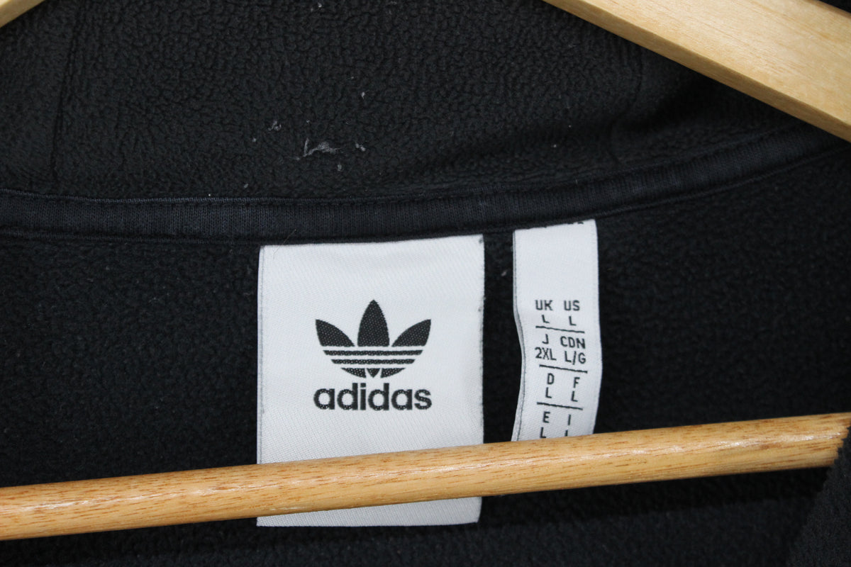 Mens Fleece Hoodie 1/4 Zip Streetwear Logo
