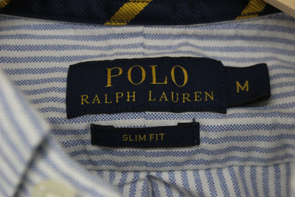 Mens Striped Shirt Slim Fit Button Down