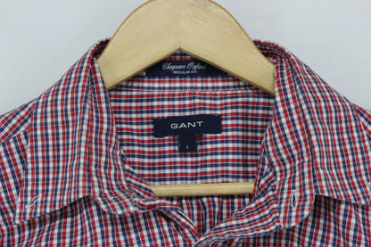 Mens Check Shirt Long Sleeve Button Up