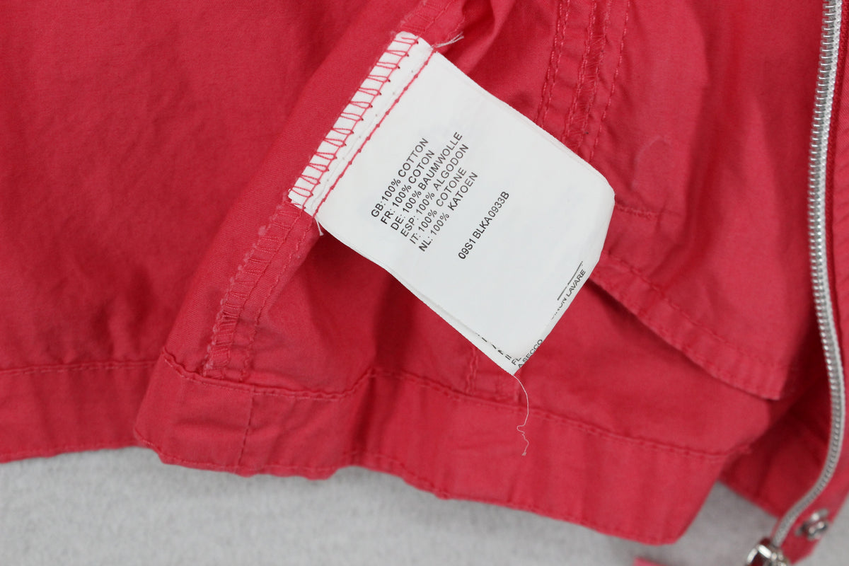 Womens Jacket Full Zip High Collar Logo Cotton