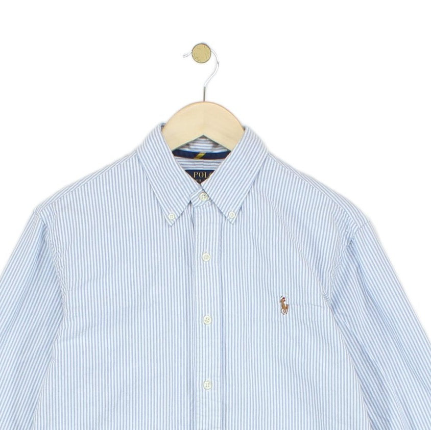 Mens Striped Shirt Slim Fit Button Down