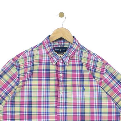 Mens Check Shirt Short Sleeve Custom Fit