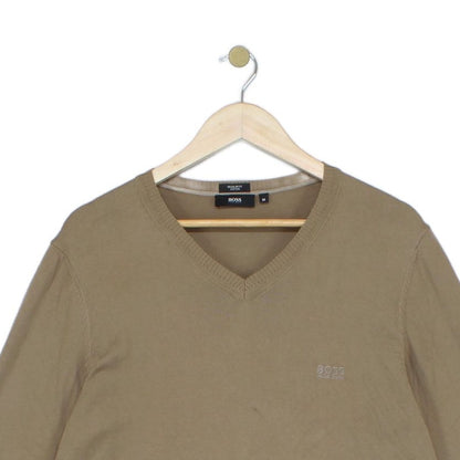 Mens V-Neck Jumper Regular Fit Long Sleeve