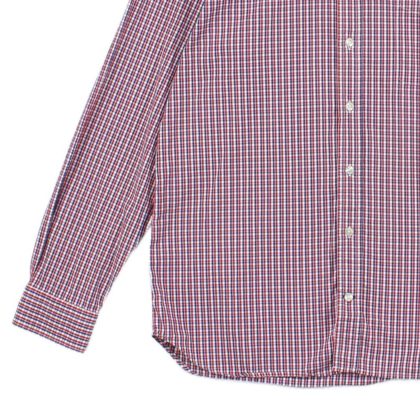 Mens Check Shirt Long Sleeve Button Up