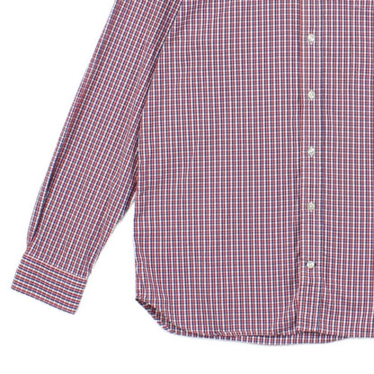 Mens Check Shirt Long Sleeve Button Up