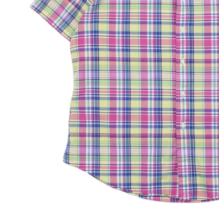 Mens Check Shirt Short Sleeve Custom Fit