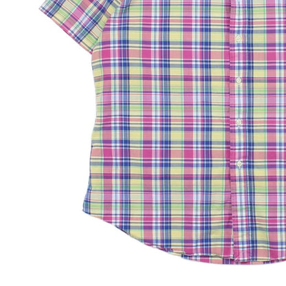 Mens Check Shirt Short Sleeve Custom Fit