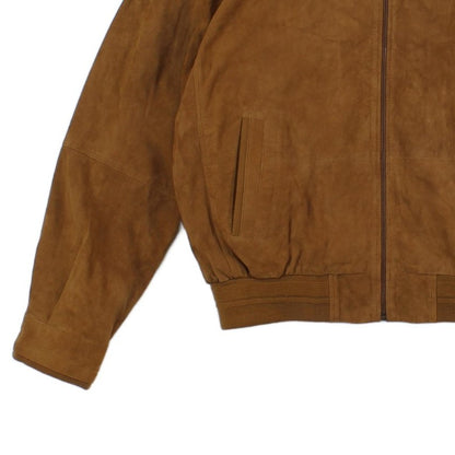 Mens Suede Bomber Jacket Texture Full Zip